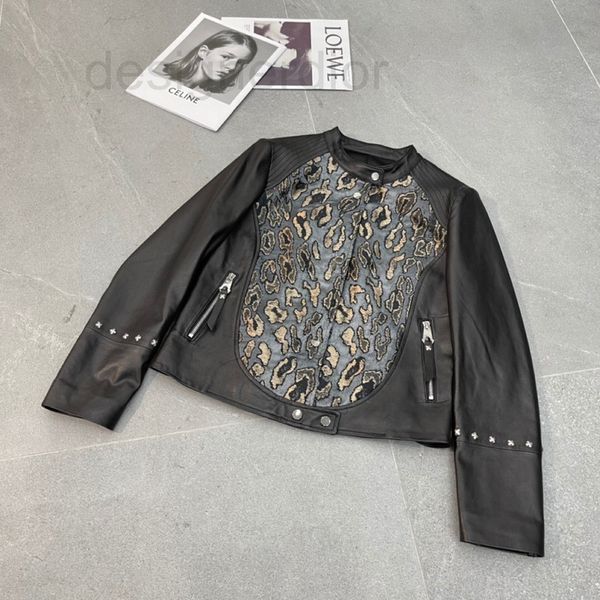 women's leather & faux designer in autumn and winter of 2021 the new leather clothes women's short sheep skin embroidered small st, Black
women's leather & faux designer in autumn and winter of 2021 the new leather clothes women's short sheep skin embroidered small st, Black