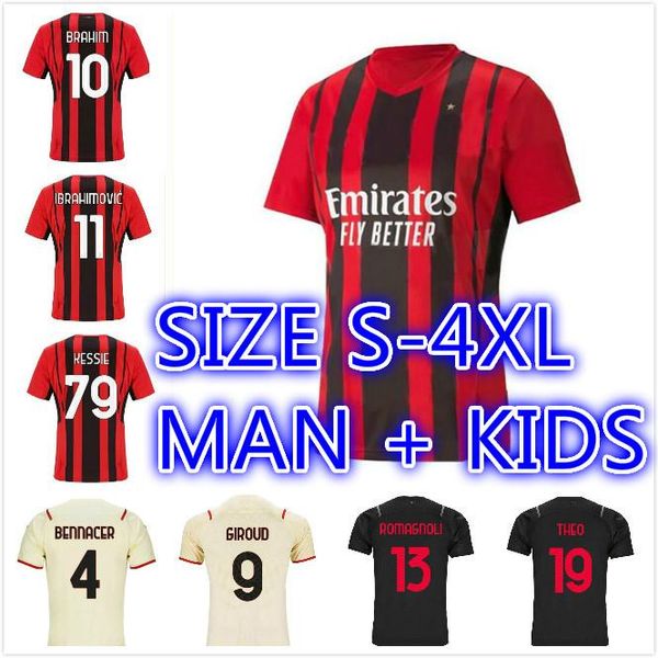college wear milan third giroud soccer jerseys home away 2021 22 ibrahimovic theo romagnoli maillots de foot kessie brahim tonali ac bennace, Black
college wear milan third giroud soccer jerseys home away 2021 22 ibrahimovic theo romagnoli maillots de foot kessie brahim tonali ac bennace, Black