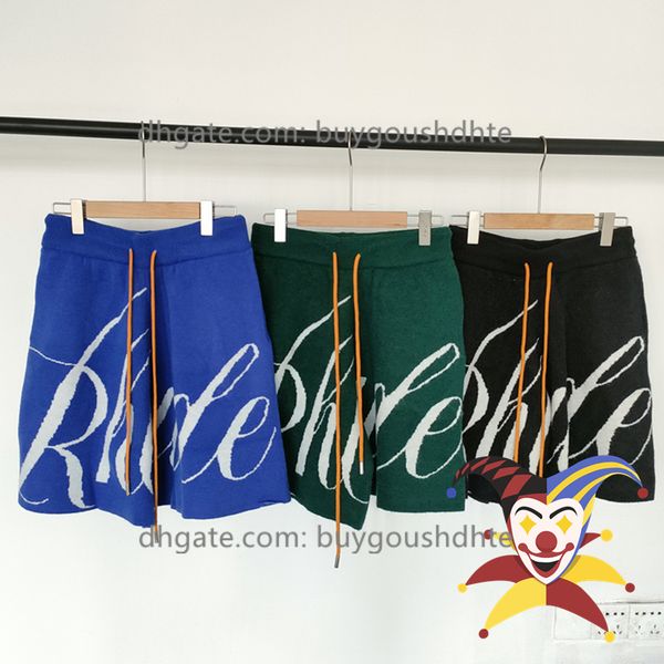 rhude jacquard shorts men women version loose blue green black knitting rhude short drawstring breeches, White;black
rhude jacquard shorts men women version loose blue green black knitting rhude short drawstring breeches, White;black