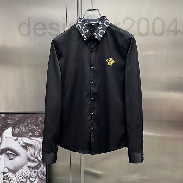 men's casual shirts designer 2022 spring new korean shirt men's medusa embroidery non iron long sleeve youth fashion lapel e14w, White;black
men's casual shirts designer 2022 spring new korean shirt men's medusa embroidery non iron long sleeve youth fashion lapel e14w, White;black