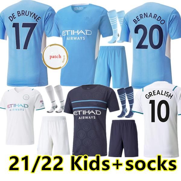 college wear 21 22 manchester soccer jersey grealish g. jesus city sterling ferran de bruyne mahrez foden rodrigo special editi, Black