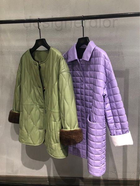 women's leather & faux designer niche brand haining autumn winter 2021 new sheepskin leather coat mink sleeve wide version medium long, Black
women's leather & faux designer niche brand haining autumn winter 2021 new sheepskin leather coat mink sleeve wide version medium long, Black