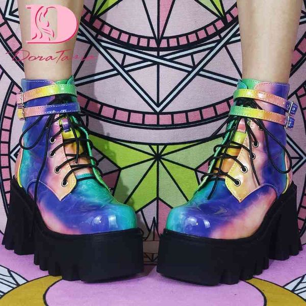 boots doratasia brand new luxury ladies motorcycle women ankle boots platform chunky high heels colorful cool street fashion shoes 220903, Black
boots doratasia brand new luxury ladies motorcycle women ankle boots platform chunky high heels colorful cool street fashion shoes 220903, Black