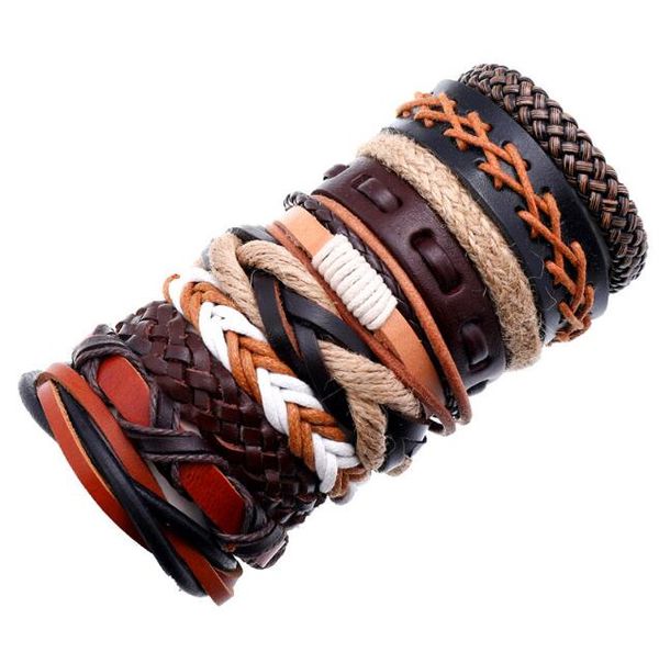 men woman cowhide bracelet diy beaded strands cotton linen weaving hip hop combination suit bracelet 10styles/1set, Black
men woman cowhide bracelet diy beaded strands cotton linen weaving hip hop combination suit bracelet 10styles/1set, Black