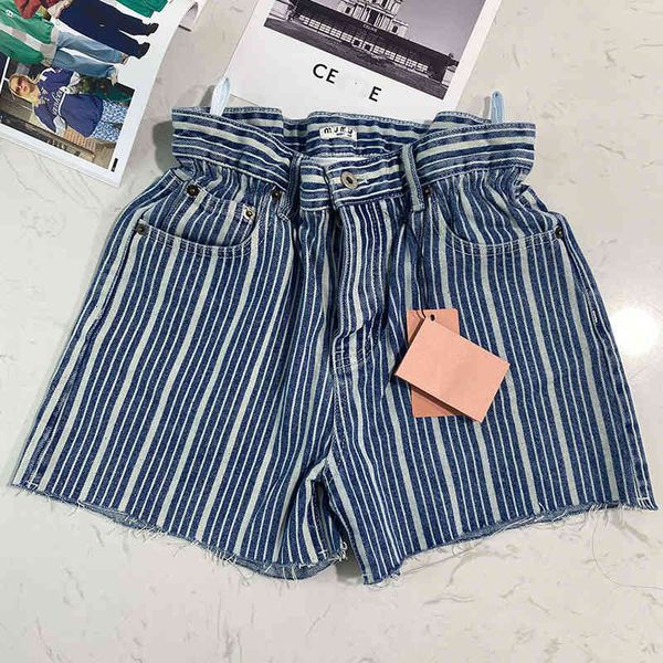 women's jeans miu flower bud blue vertical stripe denim shorts high waist casual wide leg pants female summer ja39
women's jeans miu flower bud blue vertical stripe denim shorts high waist casual wide leg pants female summer ja39