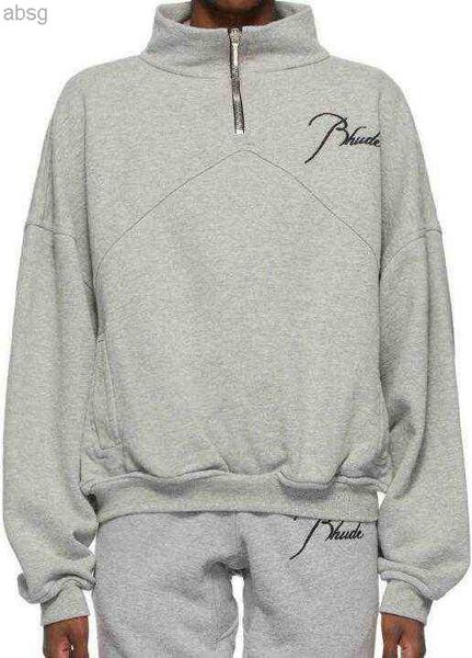 hoodie rhude autumn winter stand collar half zipper embroidery stitching men's and women's loose fashion sweater trend ins 2w1, Black
hoodie rhude autumn winter stand collar half zipper embroidery stitching men's and women's loose fashion sweater trend ins 2w1, Black
