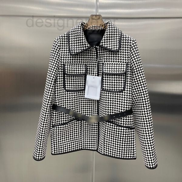 women's leather & faux designer 2021 xiangjia new fashion lattice pure hand woven leather coat sheep skin waist black and white women&#
women's leather & faux designer 2021 xiangjia new fashion lattice pure hand woven leather coat sheep skin waist black and white women&#