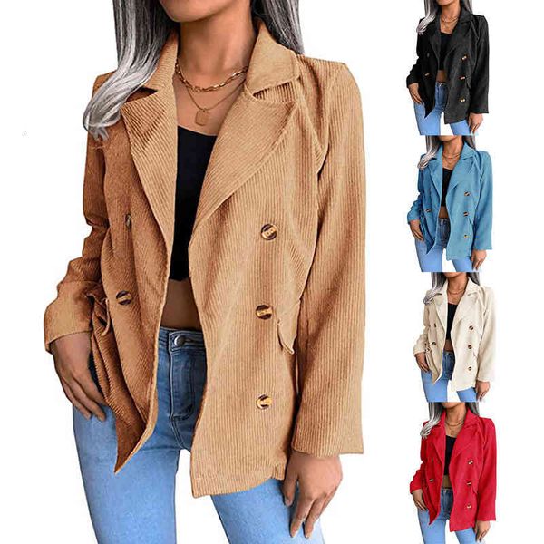 women's two piece pants casual small suit autumn winter versatile corduroy coat casual solid color women's clip zv47, White
women's two piece pants casual small suit autumn winter versatile corduroy coat casual solid color women's clip zv47, White
