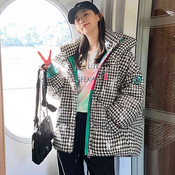 women's down parkas winter new disposable cotton clothes women's harajuku plaid parka hooded thickening loose ladies streetwear wi, Black
women's down parkas winter new disposable cotton clothes women's harajuku plaid parka hooded thickening loose ladies streetwear wi, Black