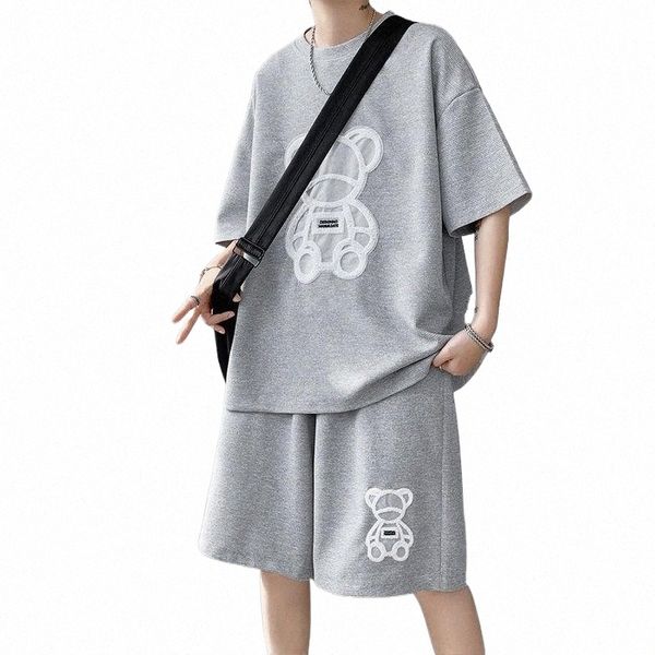 men's tracksuits men's tracksuits big bear label oversized men t-shirt suit short sleeve waffle male shorts sets fashion korean cl, Gray
men's tracksuits men's tracksuits big bear label oversized men t-shirt suit short sleeve waffle male shorts sets fashion korean cl, Gray