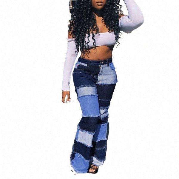 women's pants & capris jeans woman 2021 trumpet ripped matching color patchwork spliced long pants high waist denim fashion streetwear, Black;white
women's pants & capris jeans woman 2021 trumpet ripped matching color patchwork spliced long pants high waist denim fashion streetwear, Black;white