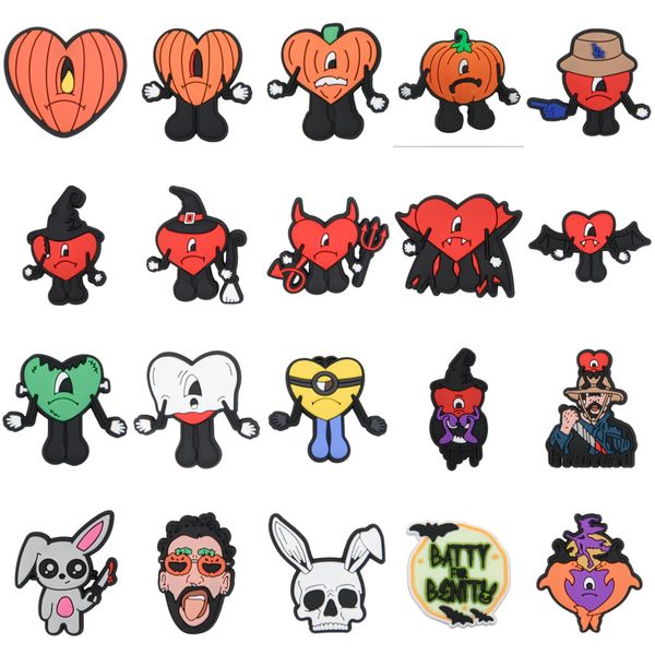 bad bunny 2022 wholesale hocus pocus popular halloween moives clog shoe charms decoration custom soft rubber croc charm for kids holiday gif, White;pink
bad bunny 2022 wholesale hocus pocus popular halloween moives clog shoe charms decoration custom soft rubber croc charm for kids holiday gif, White;pink