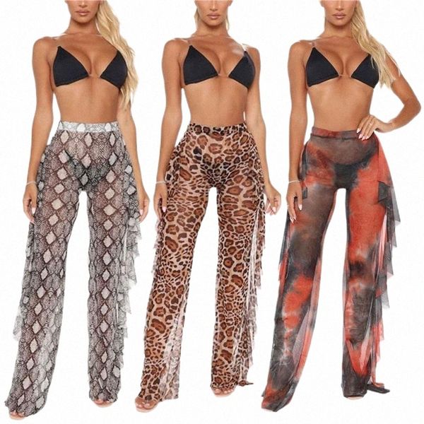 women's pants & capris women perspective beach pants leopard serpentine print ruffles high waist slim trousers casual side whiskers dec, Black;white
women's pants & capris women perspective beach pants leopard serpentine print ruffles high waist slim trousers casual side whiskers dec, Black;white