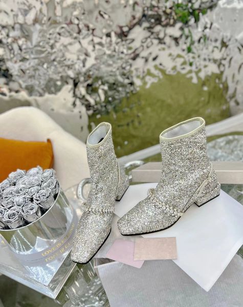 new rhinestone elastic naked boots small square head with luxury rhinestone nails decorated pearl chain box dust bag, Black
new rhinestone elastic naked boots small square head with luxury rhinestone nails decorated pearl chain box dust bag, Black