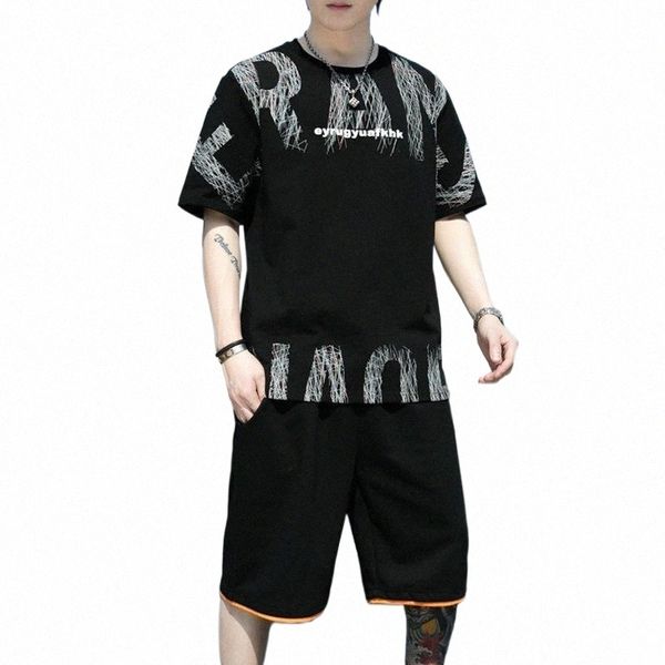 men's tracksuits men's tracksuits summer men 2 piece short sleeve suits fashion streetwear hip hop t-shir pants student husband sp, Gray 
men's tracksuits men's tracksuits summer men 2 piece short sleeve suits fashion streetwear hip hop t-shir pants student husband sp, Gray