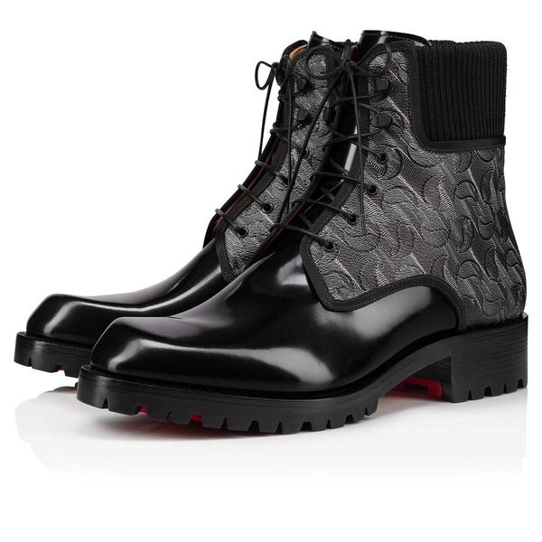 mens red bottom men ankle boot platform lug rubber sole trapman black knitted and calf leather lace up outdoor footwear trainers 38-47
mens red bottom men ankle boot platform lug rubber sole trapman black knitted and calf leather lace up outdoor footwear trainers 38-47