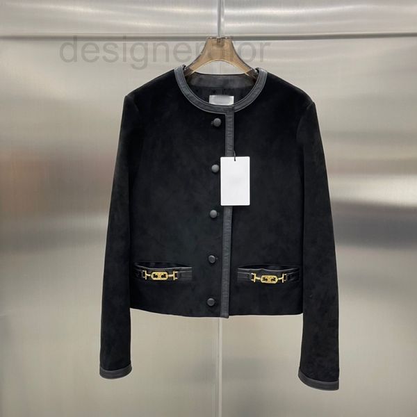 women's jackets designer in the autumn and winter of 2021 new ce family's fashionable short coat was a women's cashmere lear, Black;brown
women's jackets designer in the autumn and winter of 2021 new ce family's fashionable short coat was a women's cashmere lear, Black;brown