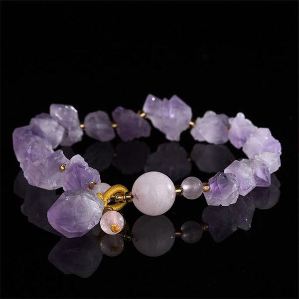 2022 new niche design charm braelets simple natural amethyst rough stone bracelet women's jewelry, Golden;silver
2022 new niche design charm braelets simple natural amethyst rough stone bracelet women's jewelry, Golden;silver