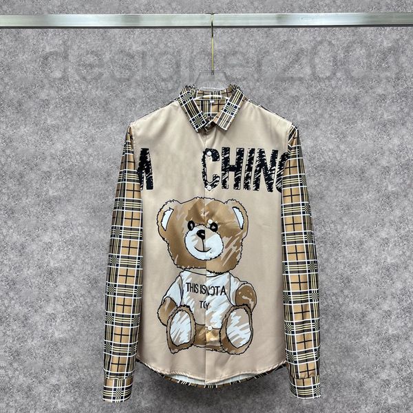 men's casual shirts designer ins fashion brand long sleeve shirt women's 2022 spring autumn new bear letter lattice casual shirt h, White;black
men's casual shirts designer ins fashion brand long sleeve shirt women's 2022 spring autumn new bear letter lattice casual shirt h, White;black