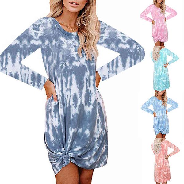 casual dresses autumn women's tie dyed printed loose long sleeved dress 83c4, Black;gray
casual dresses autumn women's tie dyed printed loose long sleeved dress 83c4, Black;gray