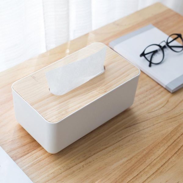

tissue box wooden cover toilet paper solid wood napkin holder case simple stylish dispenser home car organizer 1223023