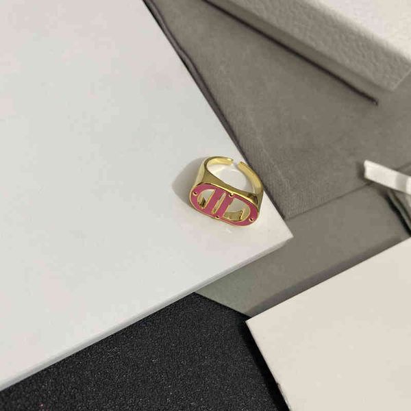 plain ring pink letter female brass family light luxury small open ins adjustable new fashion pair ring, Silver
plain ring pink letter female brass family light luxury small open ins adjustable new fashion pair ring, Silver