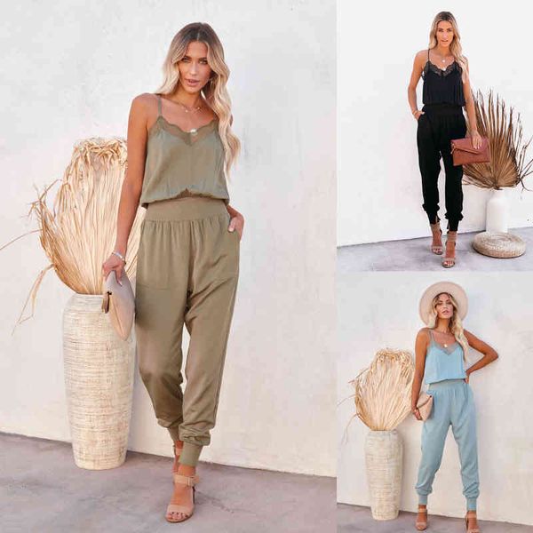 women's jumpsuits rompers spring and summer suspender ins loose casual splicing wl0m, Black;white
women's jumpsuits rompers spring and summer suspender ins loose casual splicing wl0m, Black;white