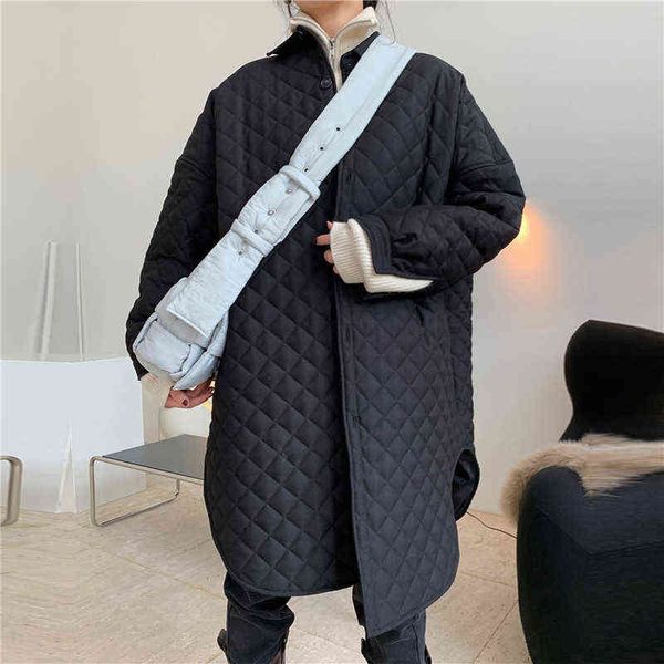 women's down parkas winter parka thick fashionable silhouette argyle shirt quilted cotton coat female oversize thin long warm jacket wo, Black
women's down parkas winter parka thick fashionable silhouette argyle shirt quilted cotton coat female oversize thin long warm jacket wo, Black