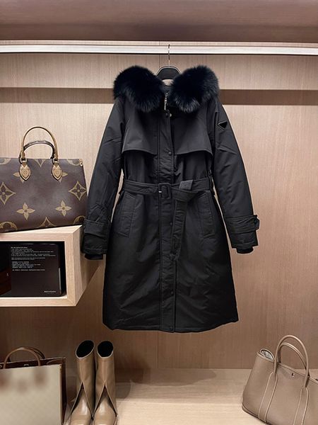 women's down & parkas winter big fur hood puffer jacket women knee length slim white duck overcoat with belt office lady, Black
women's down & parkas winter big fur hood puffer jacket women knee length slim white duck overcoat with belt office lady, Black