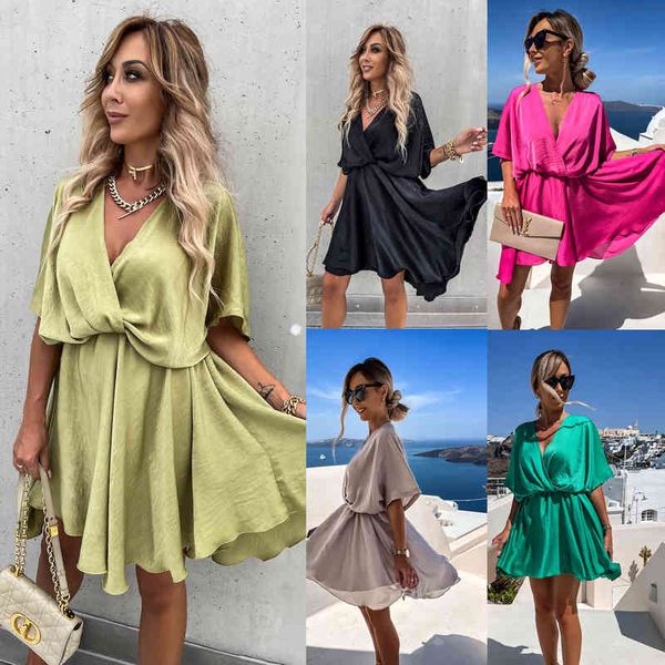 casual dresses spring summer satin loose dress ins casual holiday women hswi, Black;gray
casual dresses spring summer satin loose dress ins casual holiday women hswi, Black;gray