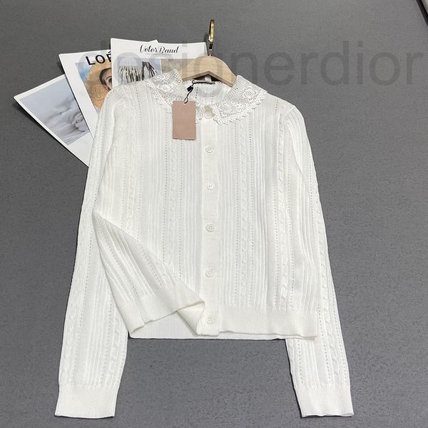 women's sweaters designer miu knitted doll neck single breasted cardigan women's sweet casual coat 2022 new 6c9n, White;black
women's sweaters designer miu knitted doll neck single breasted cardigan women's sweet casual coat 2022 new 6c9n, White;black