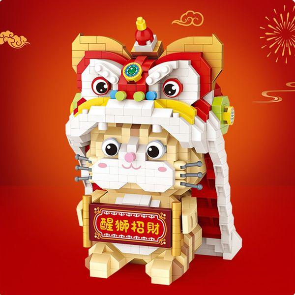 blocks 950pcs mini building lion dance lucky cat model brick chinese traditional culture spring festival activity toy gift 220902
blocks 950pcs mini building lion dance lucky cat model brick chinese traditional culture spring festival activity toy gift 220902