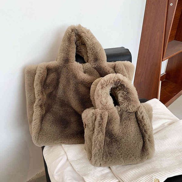 totes handbags winter women's shoulder bag women's simple foreign style plush handbag texture messenger bag 220830
totes handbags winter women's shoulder bag women's simple foreign style plush handbag texture messenger bag 220830
