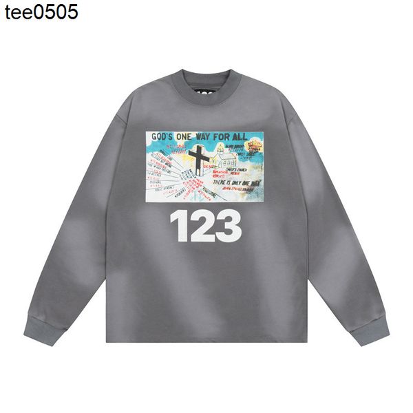 high version rrr123 hoodie o branded cross printed terry thin sweater long sleeve t-shirt, Black
high version rrr123 hoodie o branded cross printed terry thin sweater long sleeve t-shirt, Black
