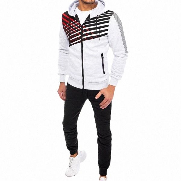 men's tracksuits men's tracksuits striped two-piece suit stitching zipper sweatshirt trousers hooded warm jacket sweater sport pan, Gray
men's tracksuits men's tracksuits striped two-piece suit stitching zipper sweatshirt trousers hooded warm jacket sweater sport pan, Gray