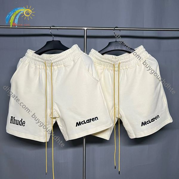 drawstring rhude apricot casual shorts men women 1 1 embroidery rhude breeches inside tags rd22, White;black 
drawstring rhude apricot casual shorts men women 1 1 embroidery rhude breeches inside tags rd22, White;black