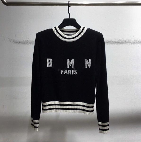 designer sweater women's autumn round neck striped fashion long sleeve women casual classic vintage fashion clothes b letter luxurious, White;black
designer sweater women's autumn round neck striped fashion long sleeve women casual classic vintage fashion clothes b letter luxurious, White;black