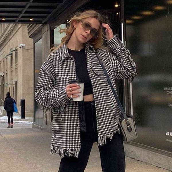 women's down parkas ardm jacket women fashion plaid chaquetas de mujer 2021 houndstooth tassel tweed pockets blazer coat vintage veste, Black
women's down parkas ardm jacket women fashion plaid chaquetas de mujer 2021 houndstooth tassel tweed pockets blazer coat vintage veste, Black