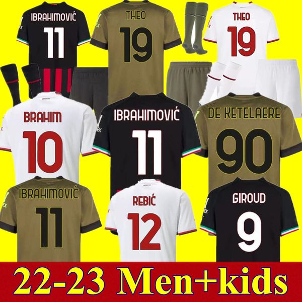 22 23 giroud soccer jersey home away ibrahimovic kessie football shirt 2022 2023 tonali rebic camiseta maglia theo brahim r.leao florenzi ac, Black;yellow
22 23 giroud soccer jersey home away ibrahimovic kessie football shirt 2022 2023 tonali rebic camiseta maglia theo brahim r.leao florenzi ac, Black;yellow