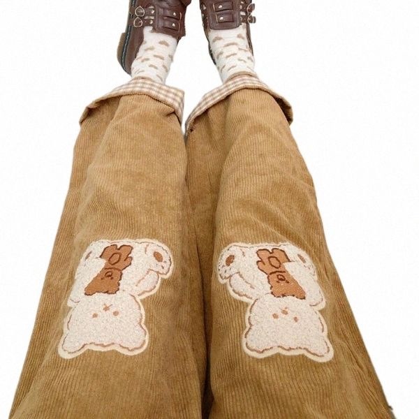 women's pants & capris cute plush bear embroidery loose corduroy pants female thicken casual winter vintage plus velvet wide leg girl t, Black;white
women's pants & capris cute plush bear embroidery loose corduroy pants female thicken casual winter vintage plus velvet wide leg girl t, Black;white