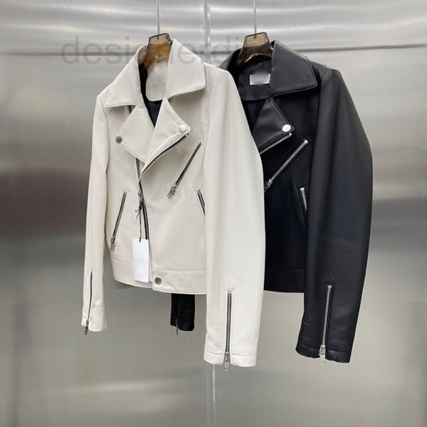 women's leather & faux designer ce's 2021 haining autumn and winter new style sheepskin leather coat lapel long sleeve motorcycle, Black
women's leather & faux designer ce's 2021 haining autumn and winter new style sheepskin leather coat lapel long sleeve motorcycle, Black