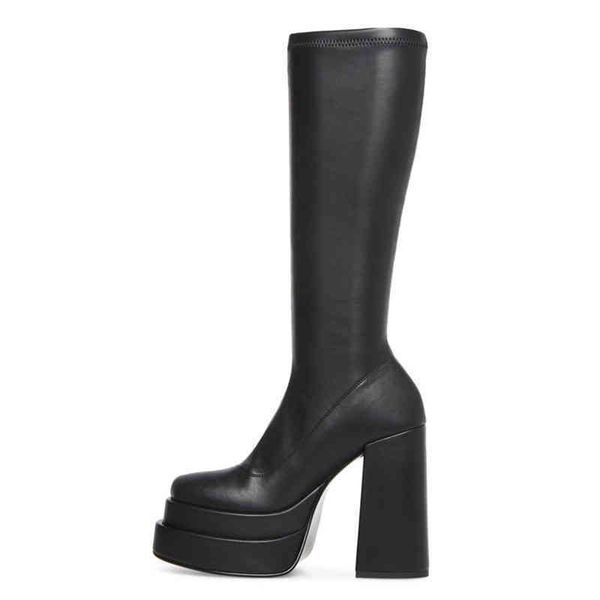 boots women platform goth shoes chunky heels high knee microfiber black stretch long botas femininas new 220903
boots women platform goth shoes chunky heels high knee microfiber black stretch long botas femininas new 220903
