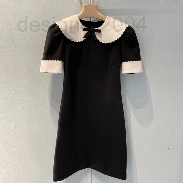 casual dresses designer miu home black dress stitched bow short sleeve skirt slim baby collar 2022 spring and summer yb s5vb, Black;gray
casual dresses designer miu home black dress stitched bow short sleeve skirt slim baby collar 2022 spring and summer yb s5vb, Black;gray