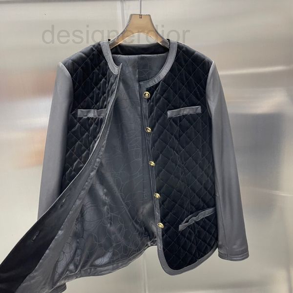 women's leather & faux designer new autumn and winter 2021 hmade bound court small fragrance sheepskin stitched silk cotton rhomboid ja, Black
women's leather & faux designer new autumn and winter 2021 hmade bound court small fragrance sheepskin stitched silk cotton rhomboid ja, Black