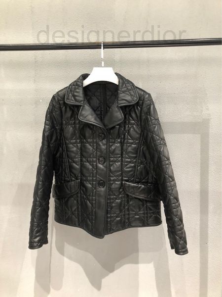 women's leather & faux designer family d's 2021 autumn and winter temperament luxurious sheepskin checked cotton suit leather coat, Black
women's leather & faux designer family d's 2021 autumn and winter temperament luxurious sheepskin checked cotton suit leather coat, Black