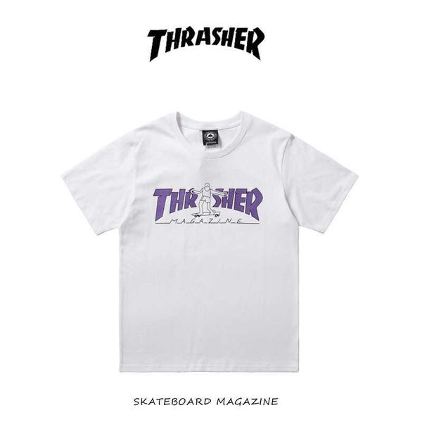 high version tee brand thrasher skateboard villain hip hop printing men's and women's short sleeve t-shirt 01, White;black
high version tee brand thrasher skateboard villain hip hop printing men's and women's short sleeve t-shirt 01, White;black