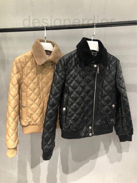 women's leather & faux designer h family's 2021 haining autumn and winter new leather sheepskin plaid cotton lapel coat is slim sl, Black
women's leather & faux designer h family's 2021 haining autumn and winter new leather sheepskin plaid cotton lapel coat is slim sl, Black