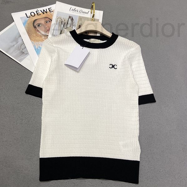 women's sweaters designer small fragrance knitting round neck ice silk short sleeve thin summer t-shirt 2022 new temperament leisure 00, White;black
women's sweaters designer small fragrance knitting round neck ice silk short sleeve thin summer t-shirt 2022 new temperament leisure 00, White;black