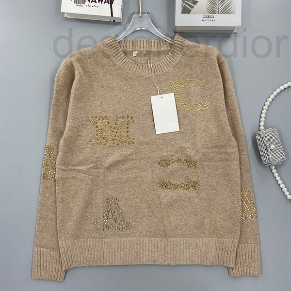 women's sweaters designer max family round neck cashmere drill knitting long sleeve pullover sweater women's wear versatile 22 new, White;black
women's sweaters designer max family round neck cashmere drill knitting long sleeve pullover sweater women's wear versatile 22 new, White;black