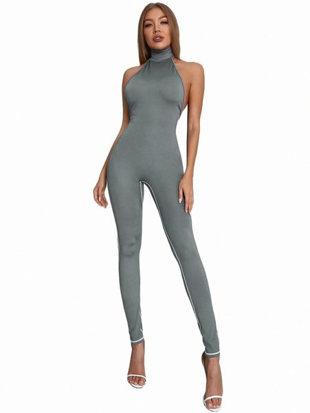 women's jumpsuits & rompers high neck backless stitching unitard halter jumpsuit z2ha#, Black;white
women's jumpsuits & rompers high neck backless stitching unitard halter jumpsuit z2ha#, Black;white